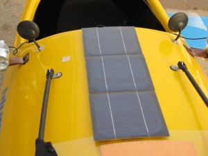 Solar array attached with velcro